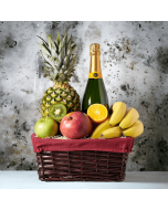 Fresh Fruit & Bubbly Gift Basket